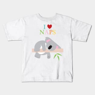 I heart naps koala Kids T-Shirt